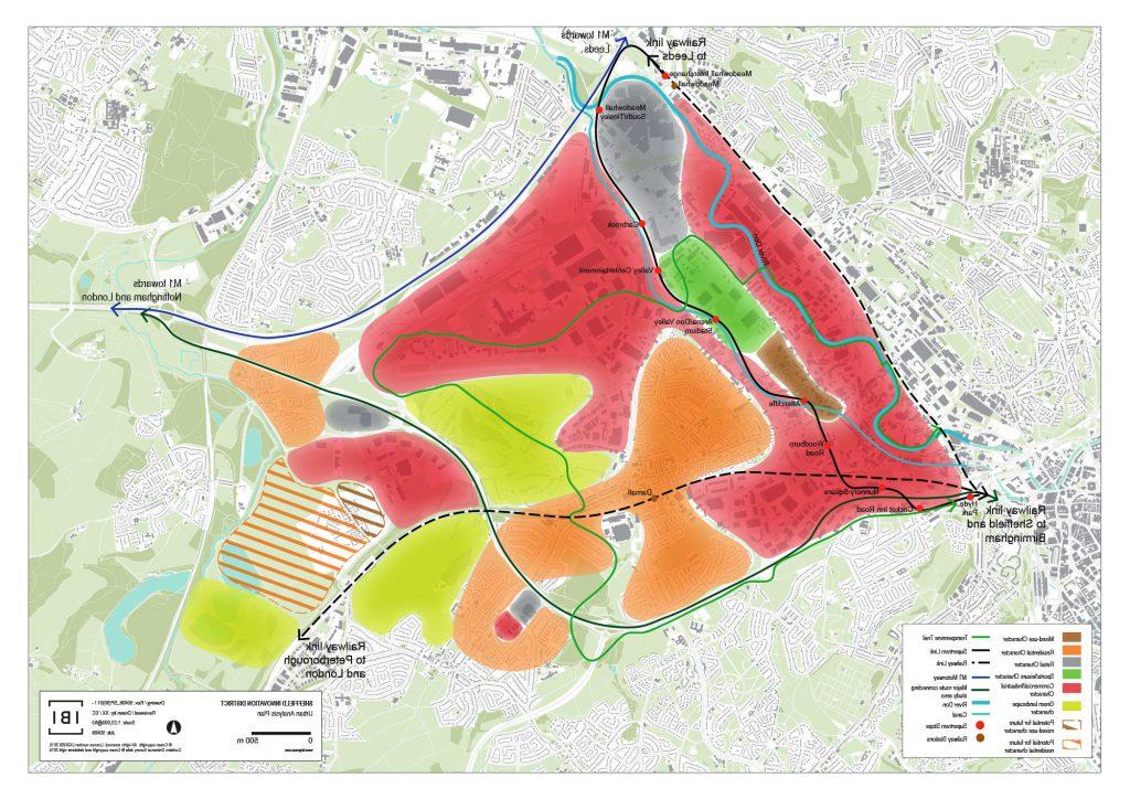 Map of Sheffield AMID layout. 阿尔冈昆学院学生共同雨水管理概念. For full text, download project PDF below